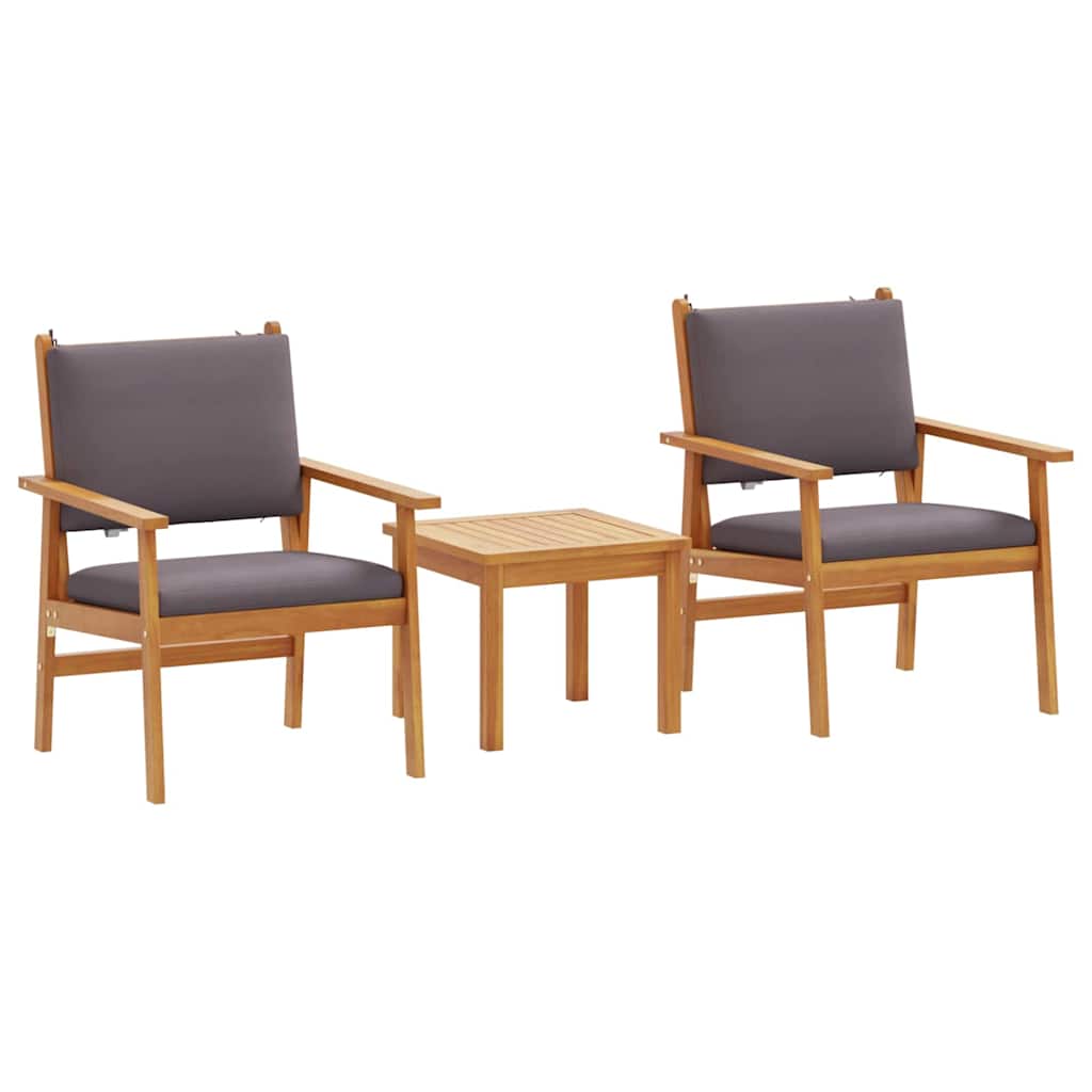 Hagesofa Set 3 pcs Brun 45 x 45 x 38cm Massivt akasietre