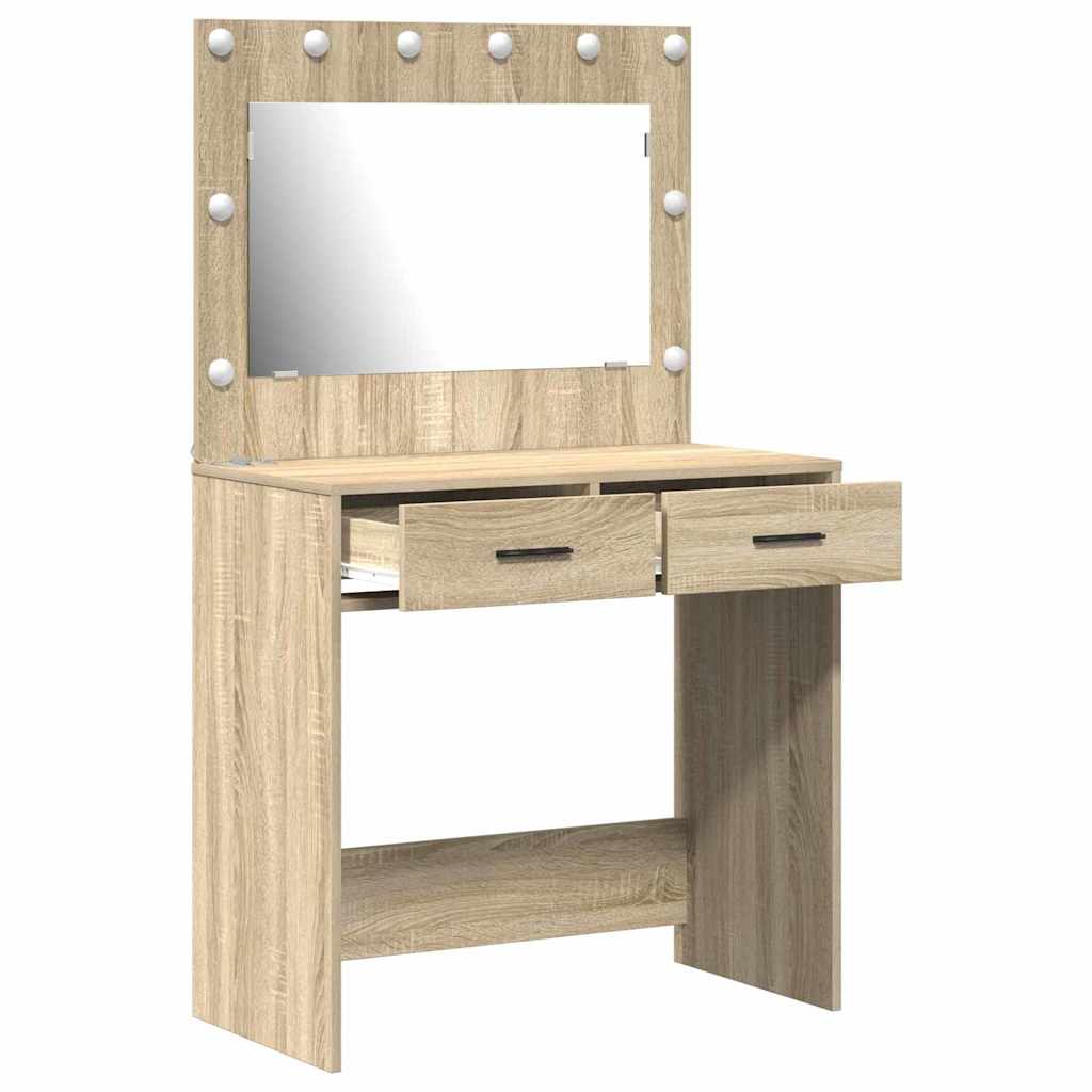 Sminkebord Sonoma eik 78,5 x 41 x 135 cm Konstruert tre