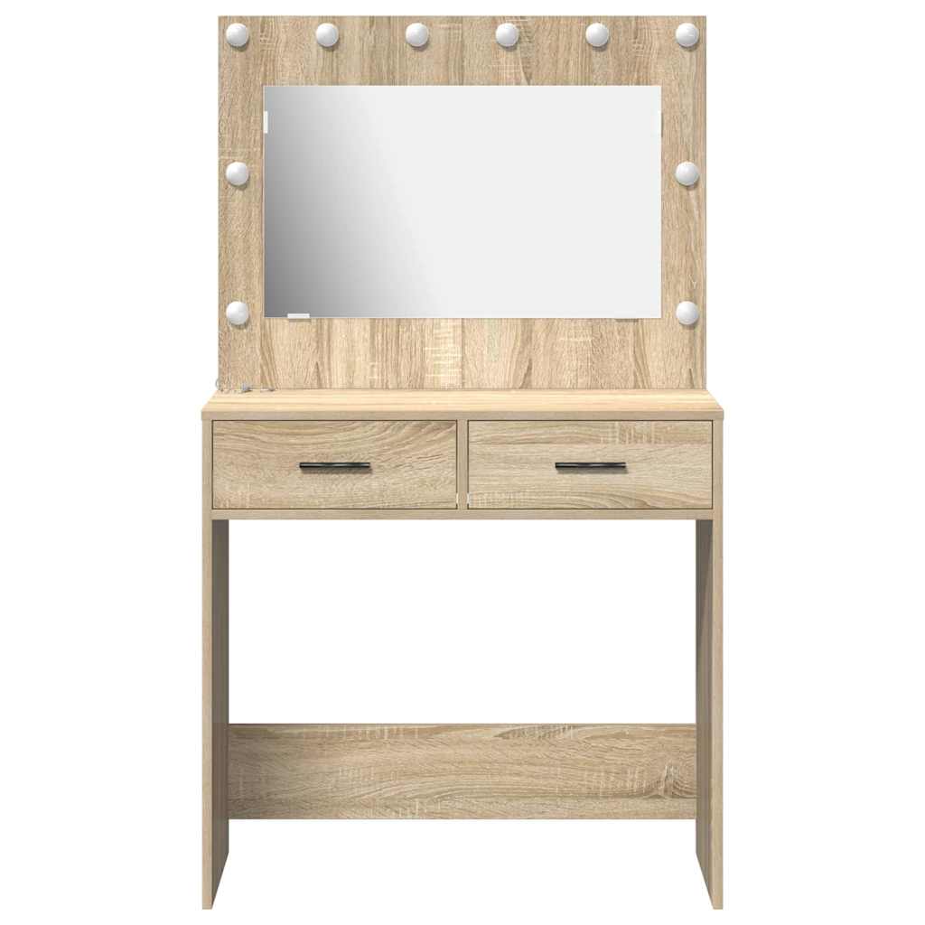 Sminkebord Sonoma eik 78,5 x 41 x 135 cm Konstruert tre