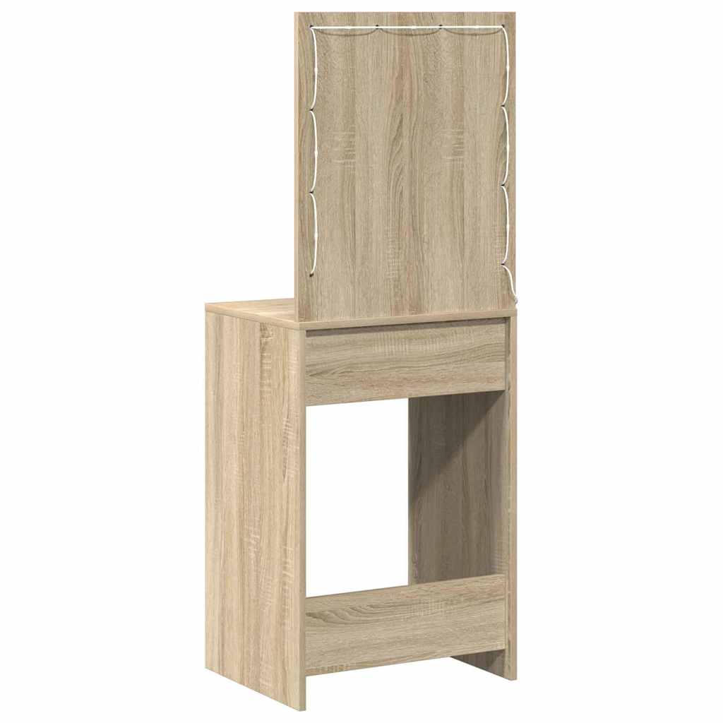 Sminkebord med skuff Sonoma eik 50 x 41 x 135 cm Konstruert tre