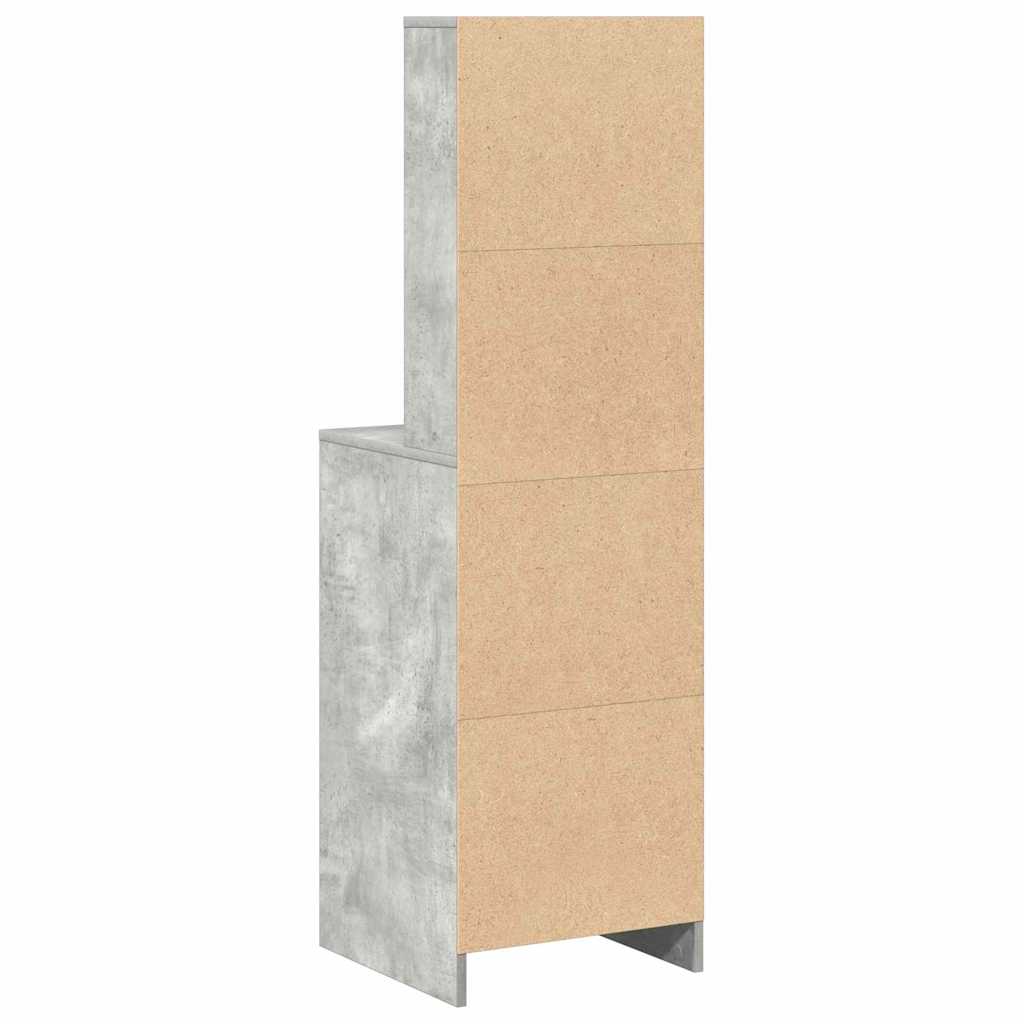Høyskap med skuff Betonggrå 40 x 40,5 x 135 cm Konstruert tre