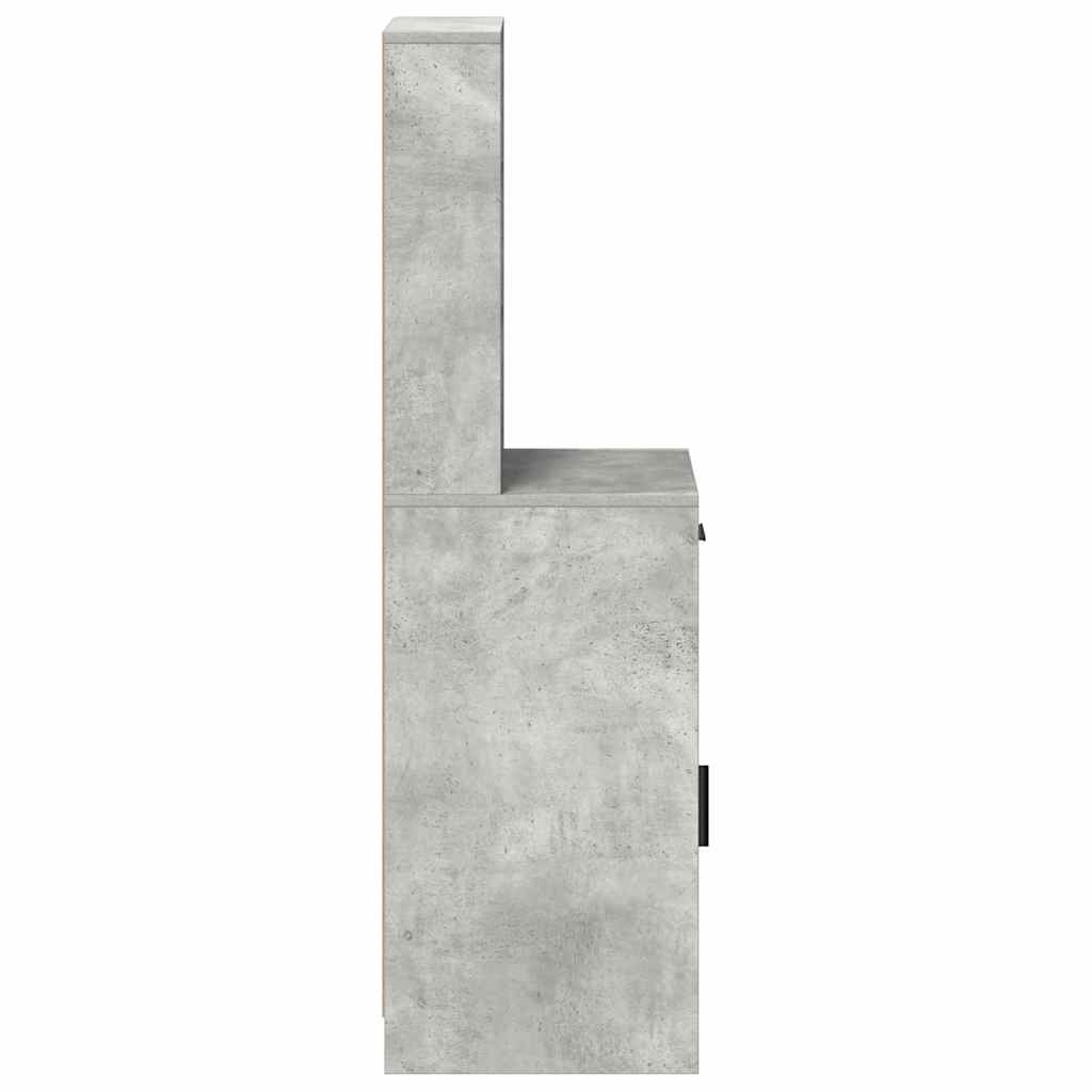 Høyskap med skuff Betonggrå 40 x 40,5 x 135 cm Konstruert tre