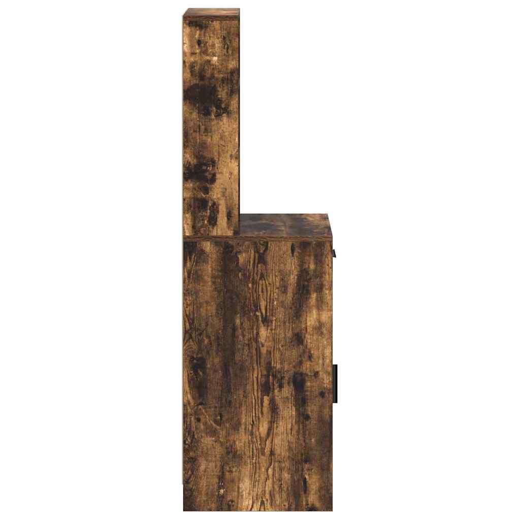 Høyskap med skuff Røkt eik 40 x 40,5 x 135 cm Konstruert tre