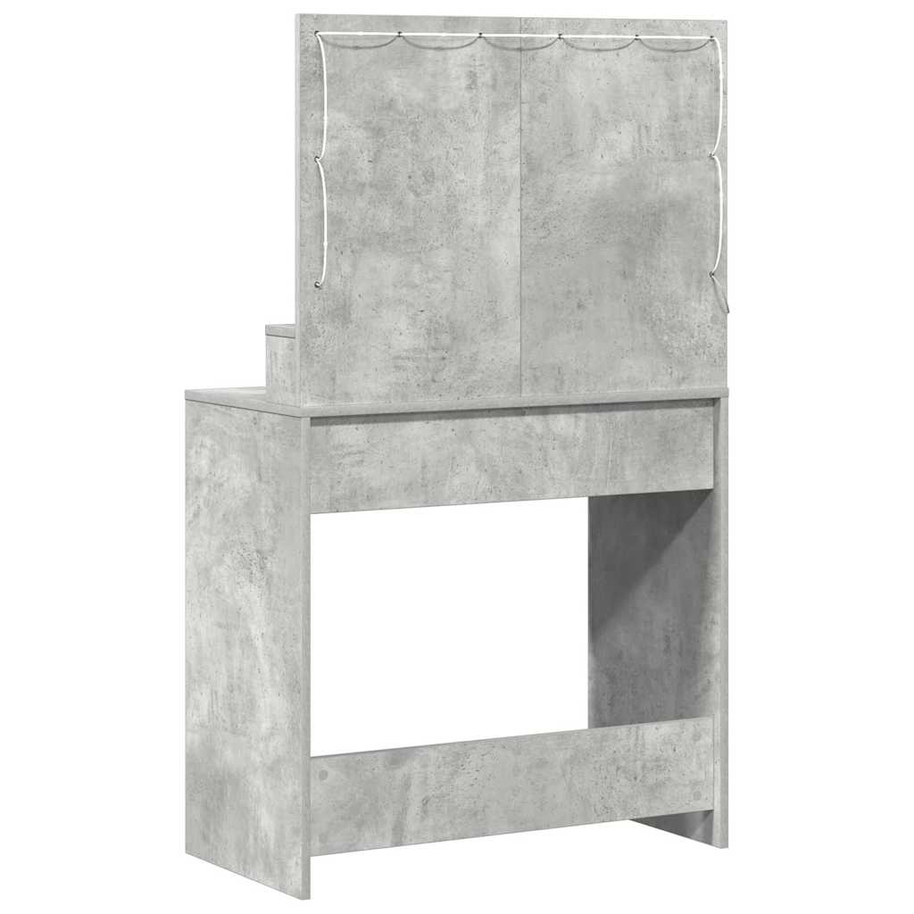 Sminkebord med skuff Betonggrå 79 x 41 x 135 cm Konstruert tre