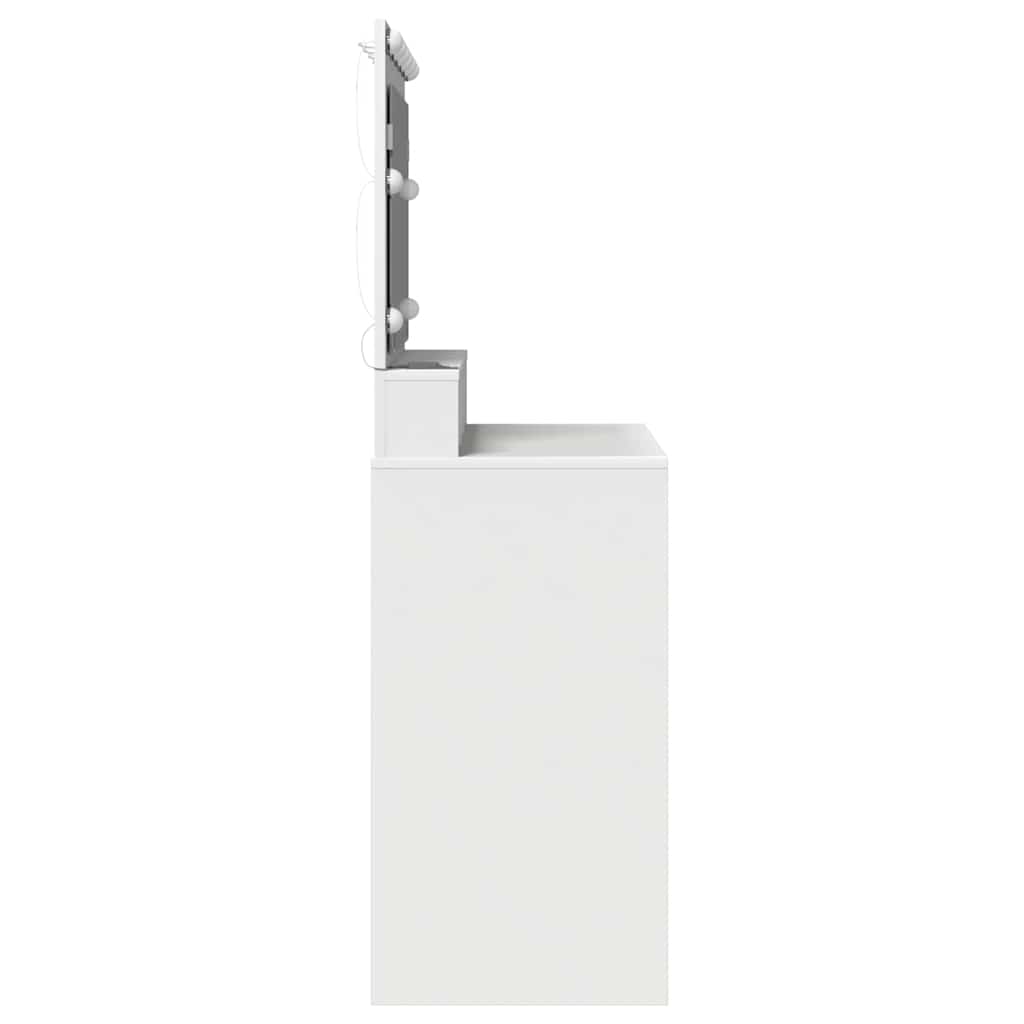 Sminkebord med speillys Hvit 100 x 41 x 135 cm Konstruert tre