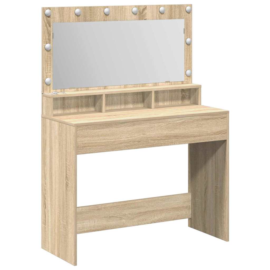 Sminkebord Sonoma eik 100 x 41 x 135 cm Konstruert tre