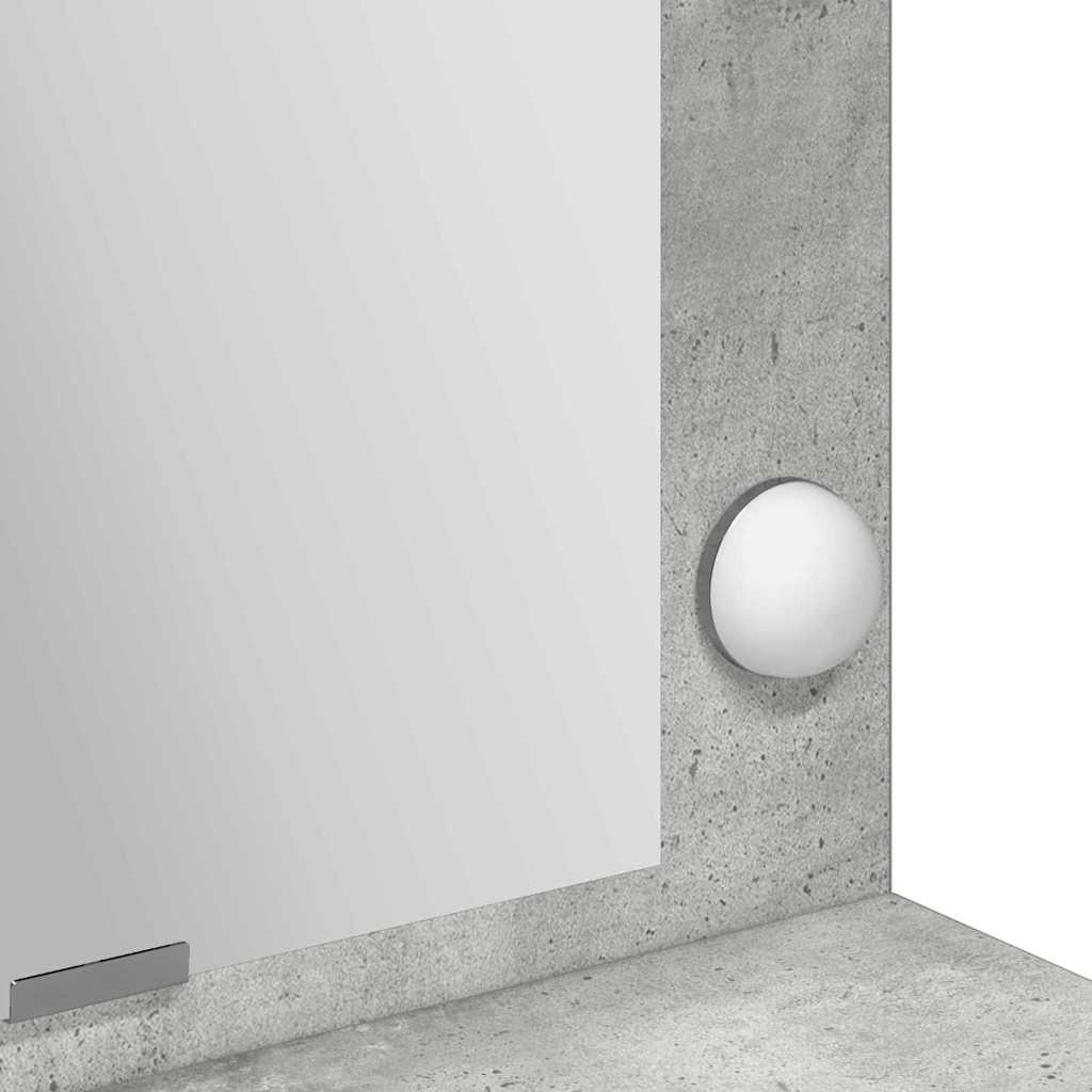 Sminkebord med hylle Betonggrå 100 x 41 x 135 cm Konstruert tre