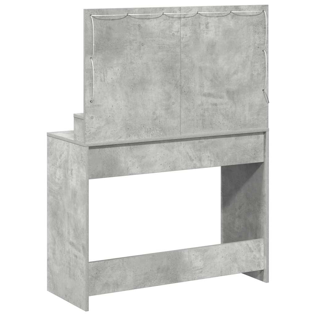 Sminkebord med hylle Betonggrå 100 x 41 x 135 cm Konstruert tre