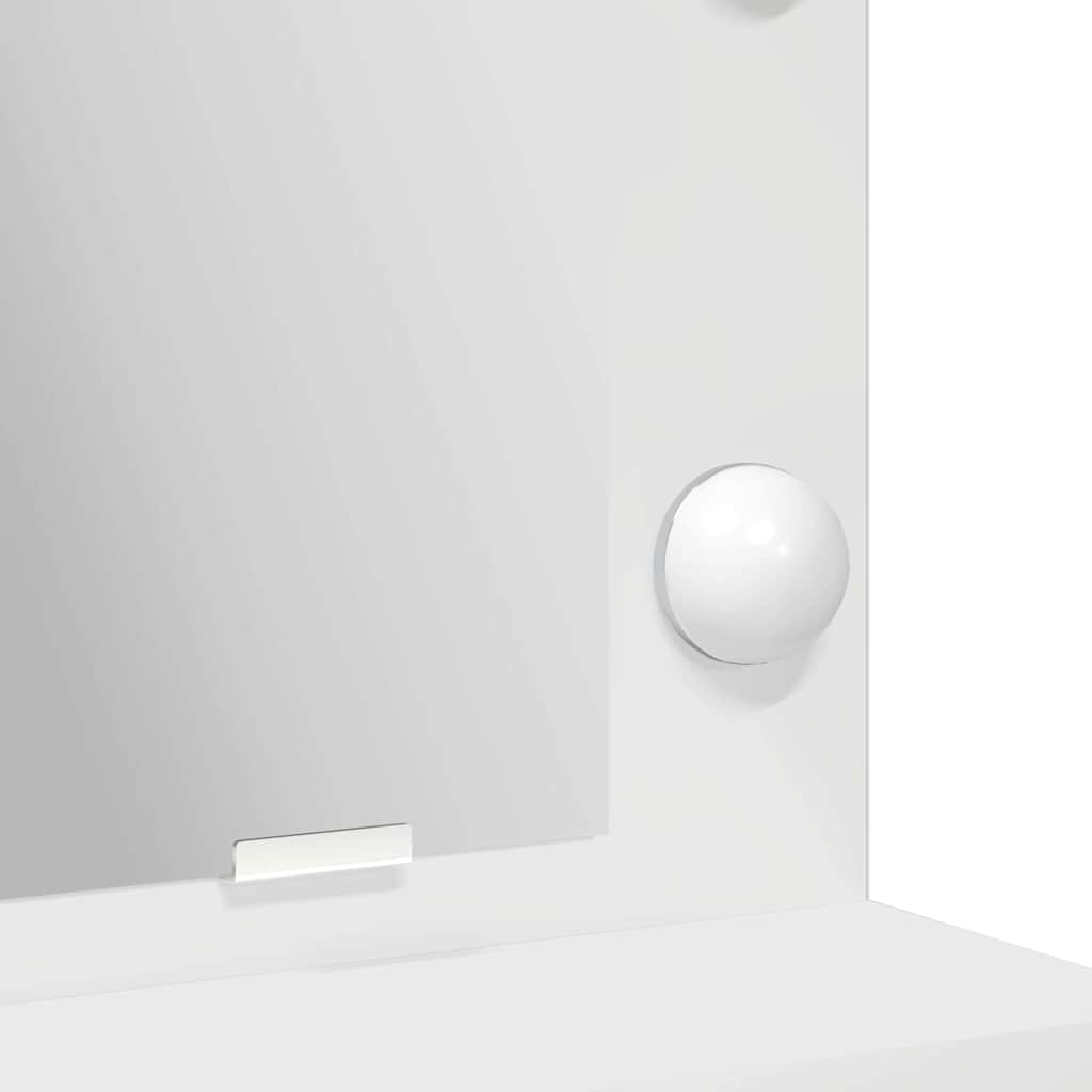 Sminkebord med speillys Hvit 78,5 x 41 x 135 cm Konstruert tre