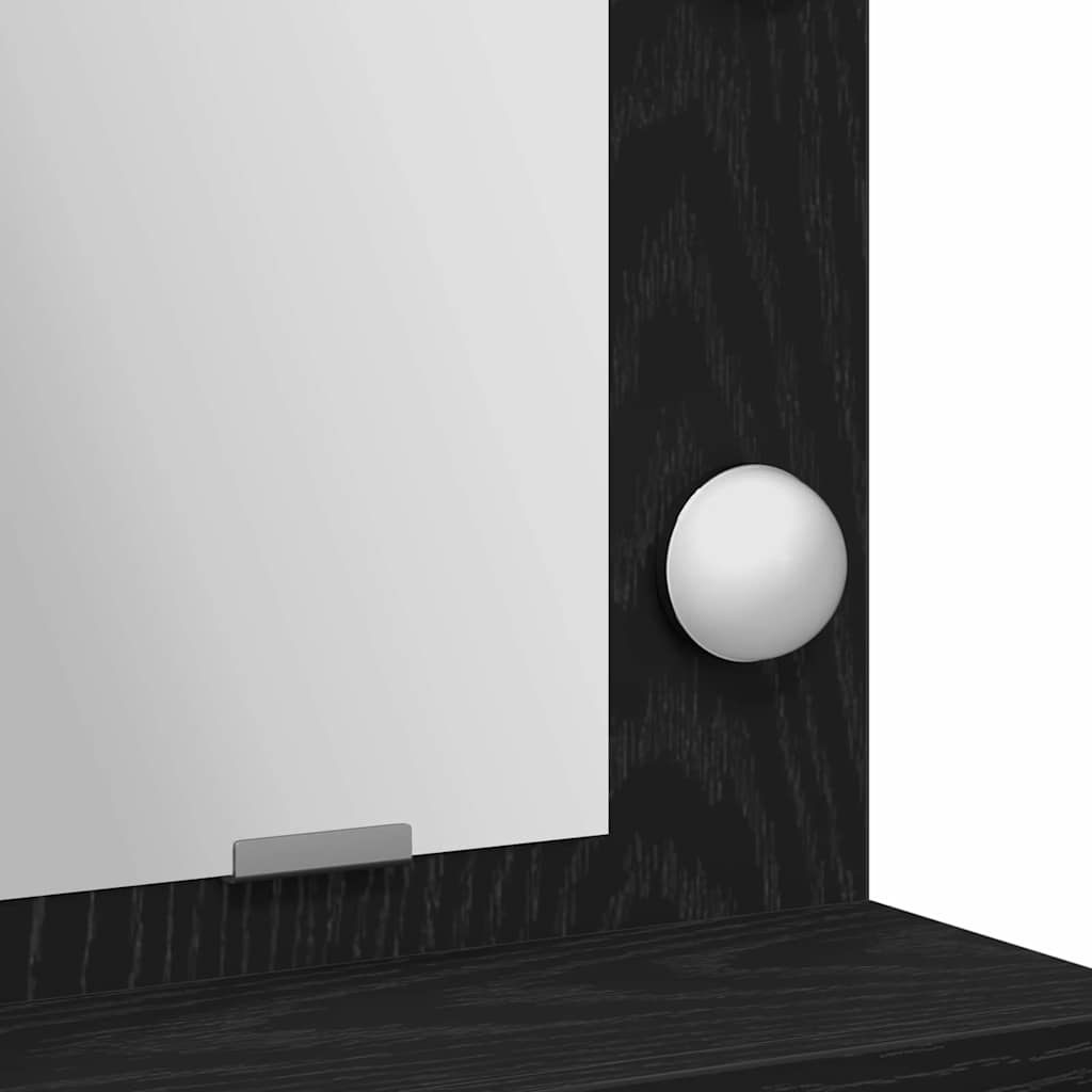 Sminkebord Svart Eik 75,5 x 41 x 135 cm Konstruert tre