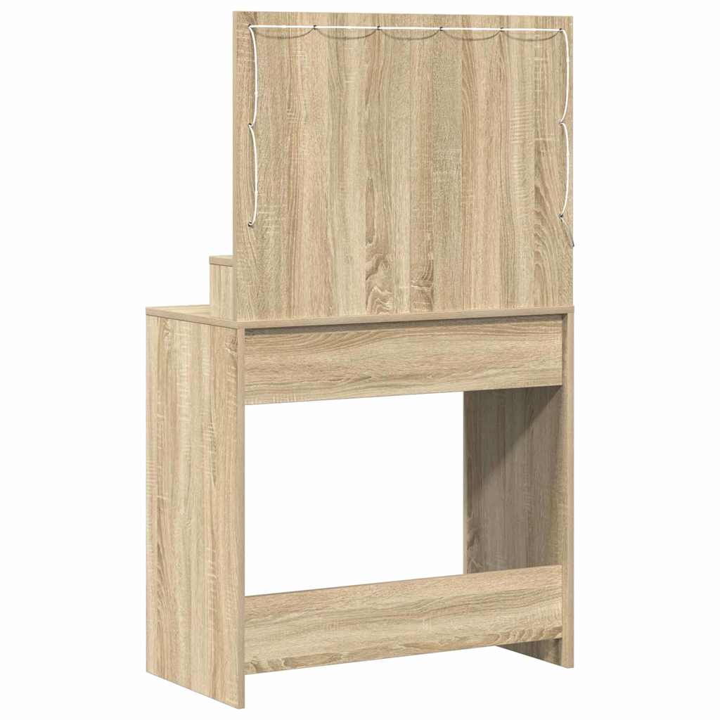 Sminkebord Sonoma eik 75,5 x 41 x 135 cm Konstruert tre