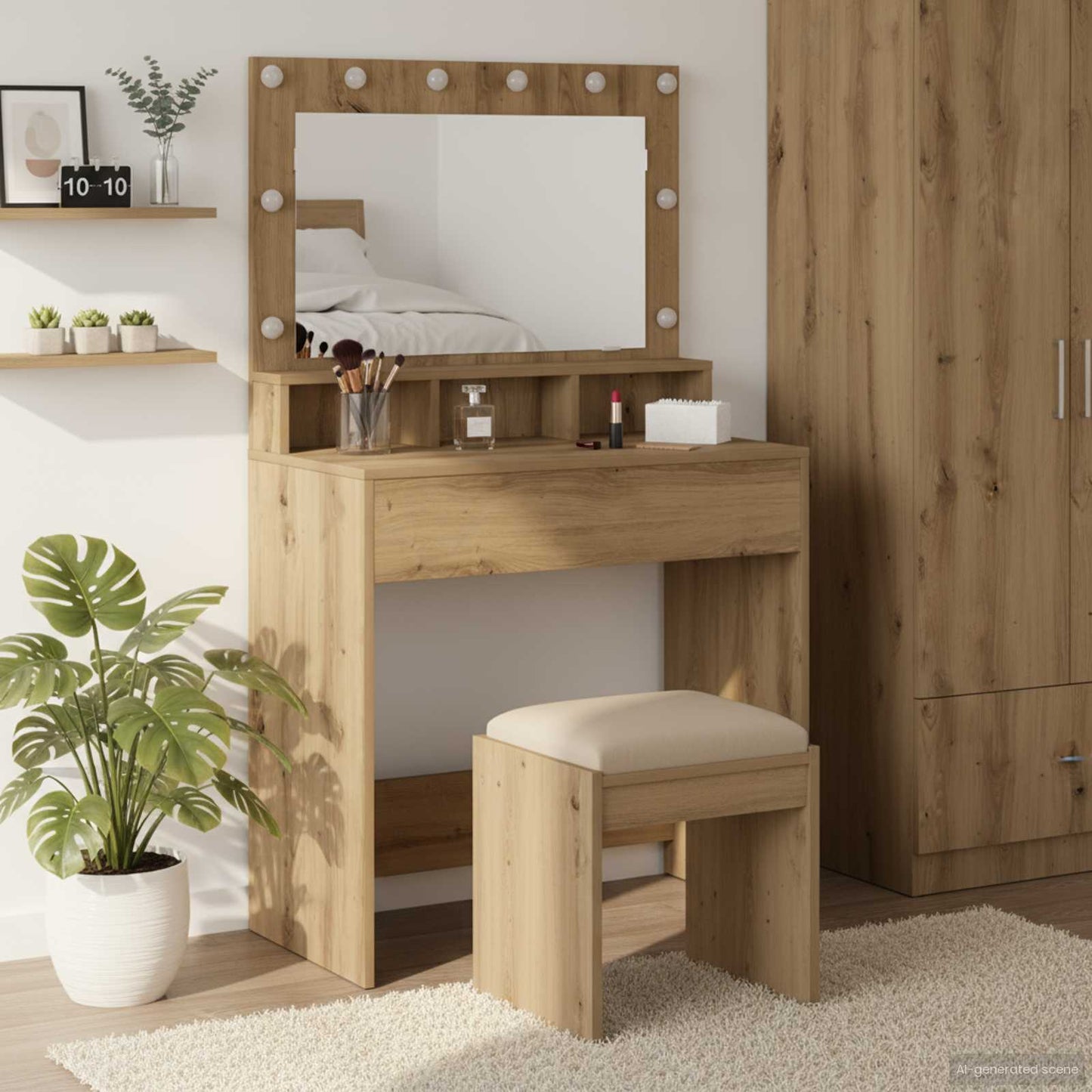 Sminkebord Artisan Eik 75,5 x 41 x 135 cm Konstruert tre
