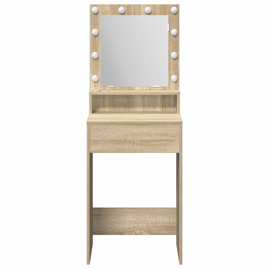 Sminkebord med hylle Sonoma eik 50 x 41 x 135 cm Konstruert tre