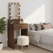 Sminkebord med speillys Brun 50 x 41 x 140 cm Konstruert tre