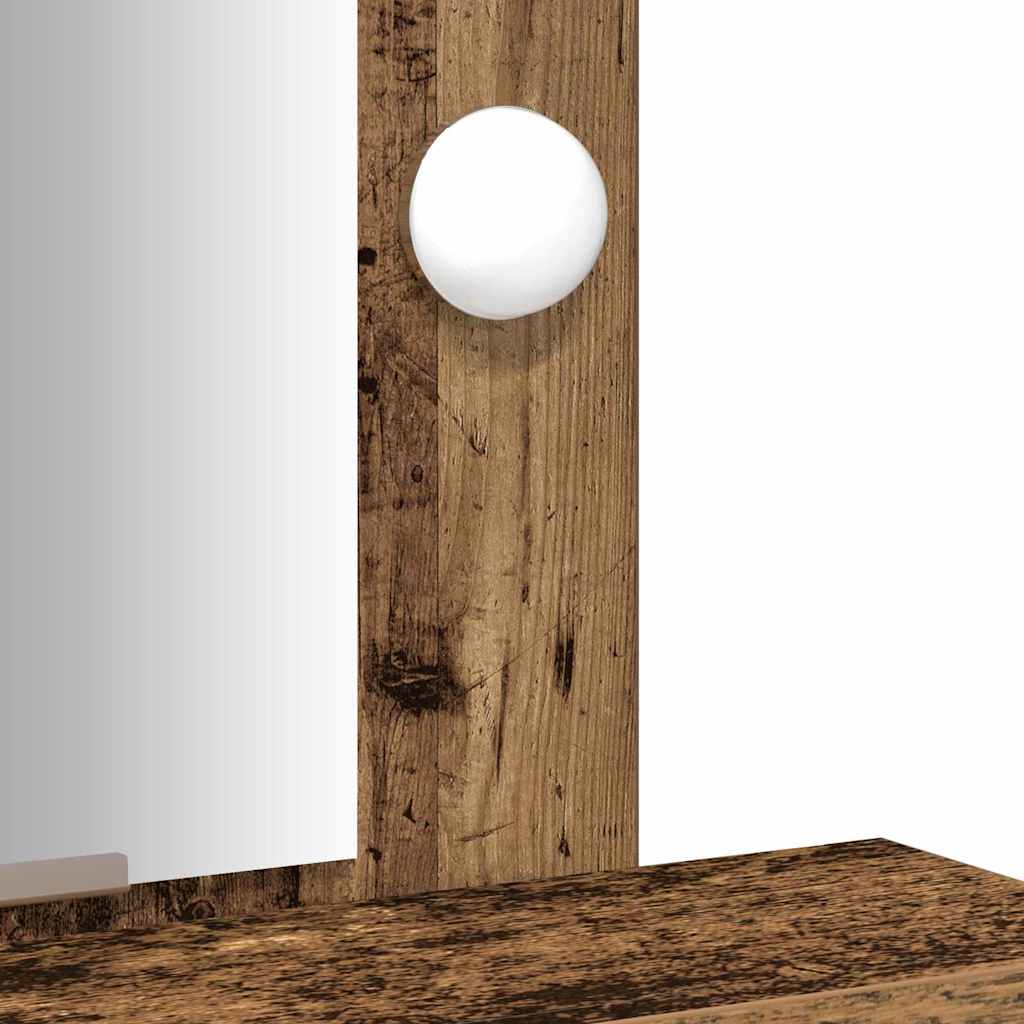 Sminkebord med speillys Brun 50 x 41 x 140 cm Konstruert tre