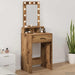 Sminkebord med speillys Brun 50 x 41 x 140 cm Konstruert tre