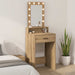 Sminkebord med speillys Brun 50 x 41 x 140 cm Konstruert tre
