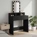 Sminkebord med speillys Svart 79 x 41 x 140 cm Konstruert tre