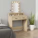 Sminkebord med speillys Brun 79 x 41 x 140 cm Konstruert tre