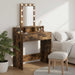 Sminkebord med speillys Brun 79 x 41 x 140 cm Konstruert tre