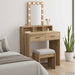 Sminkebord med speillys Brun 79 x 41 x 140 cm Konstruert tre