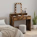 Sminkebord med speillys Brun 100 x 41 x 140 cm Konstruert tre