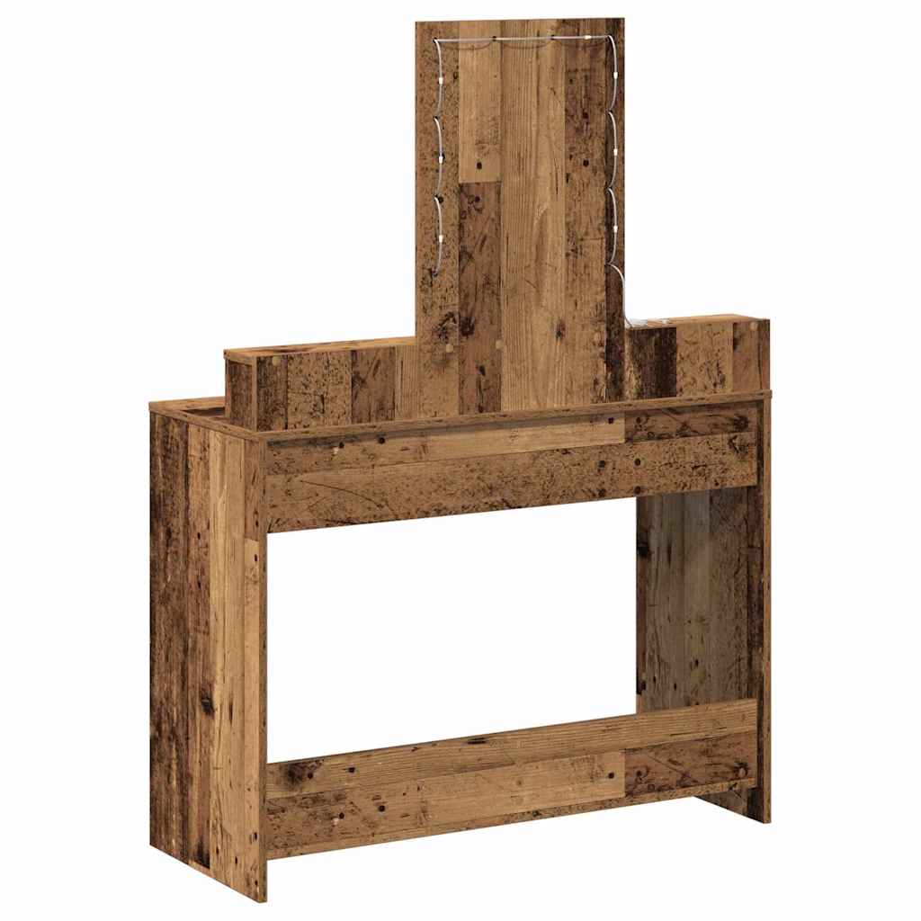Sminkebord med speillys Brun 100 x 41 x 140 cm Konstruert tre