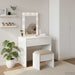 Sminkebord med speillys Hvit 60 x 40 x 70 cm Konstruert tre