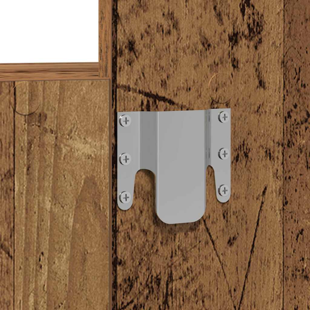 Sminkebord med speillys Brun 60 x 40 x 70 cm Konstruert tre