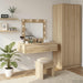 Sminkebord med speillys Brun 83 x 40 x 70 cm Konstruert tre