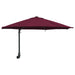 Hageparasol Bordeaux Rød 248 x 248 x 148 cm Polyester og stål