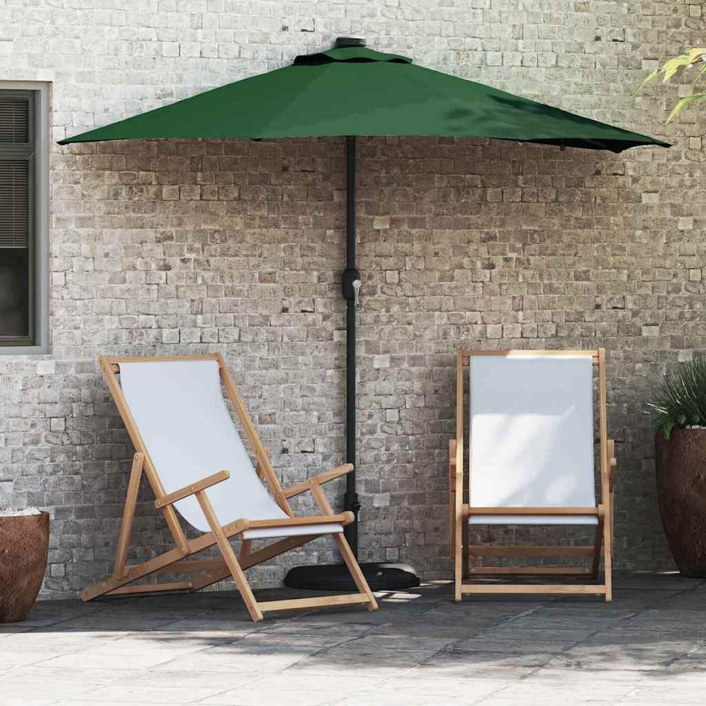 Hageparasol grønn 294 x 150 x 223 cm Polyester og stål