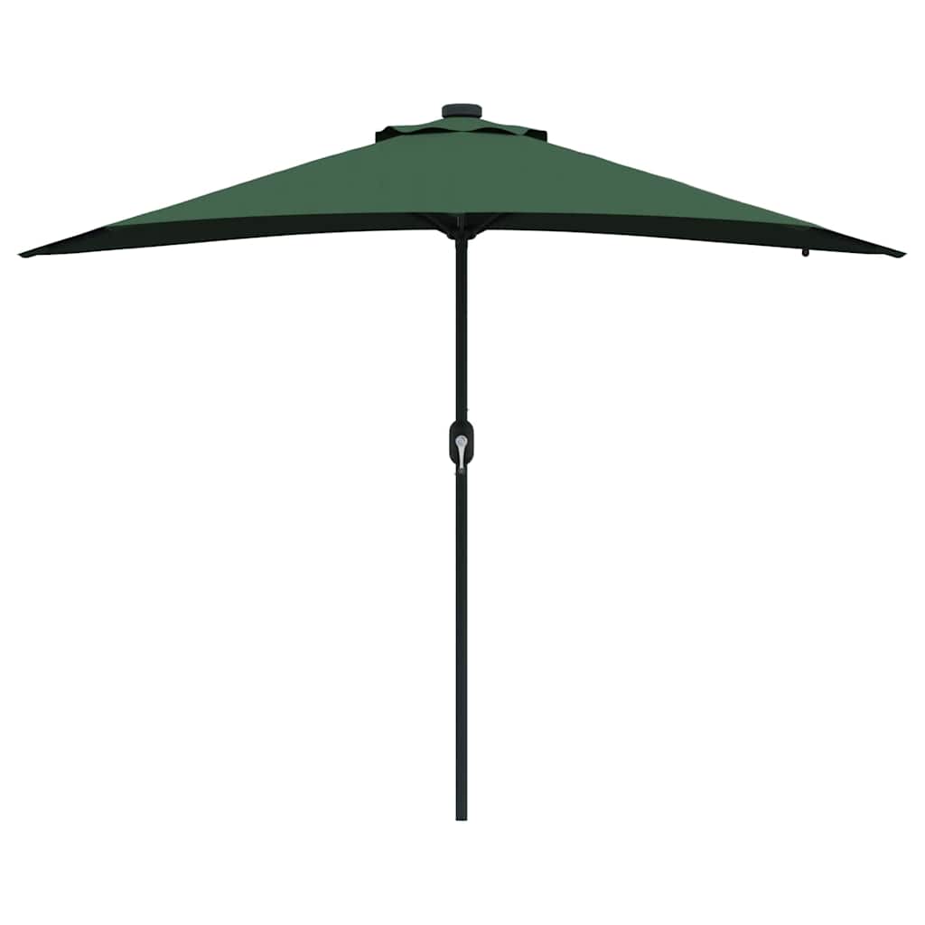 Hageparasol grønn 294 x 150 x 223 cm Polyester og stål