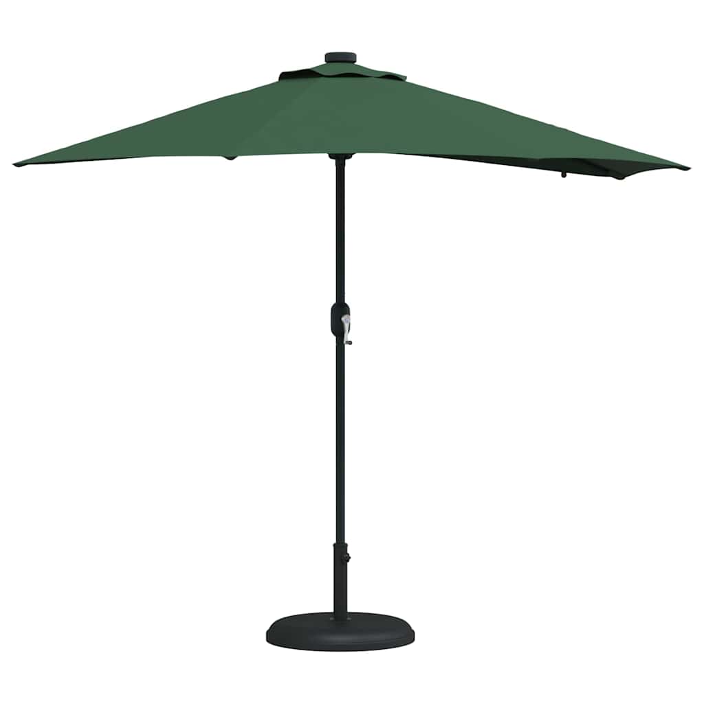 Hageparasol grønn 294 x 150 x 223 cm Polyester og stål