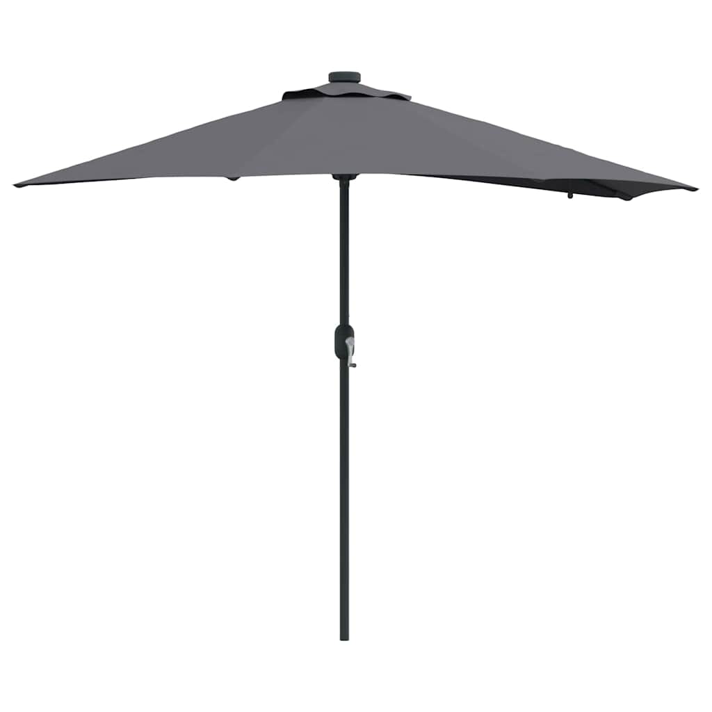 Hageparasol Antrasitt 294 x 150 x 223 cm Polyester og stål