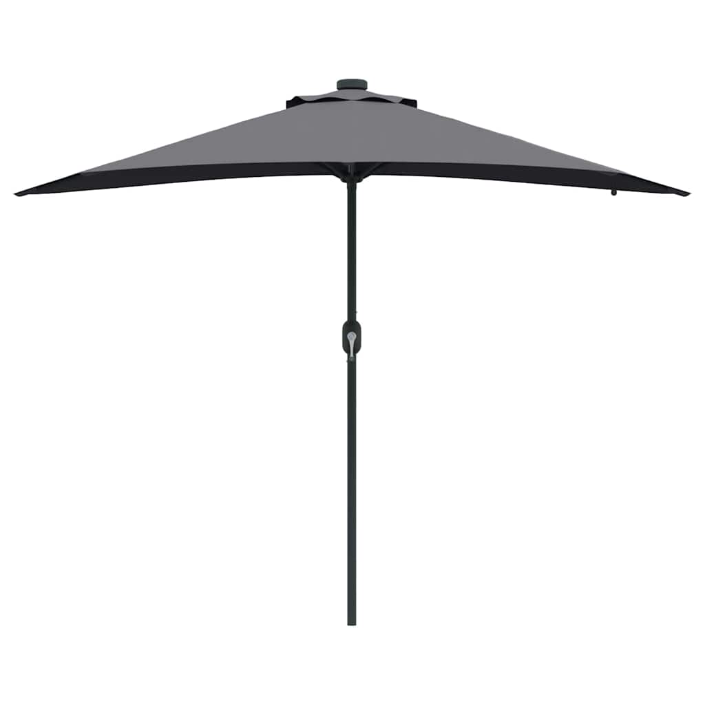 Hageparasol Antrasitt 294 x 150 x 223 cm Polyester og stål