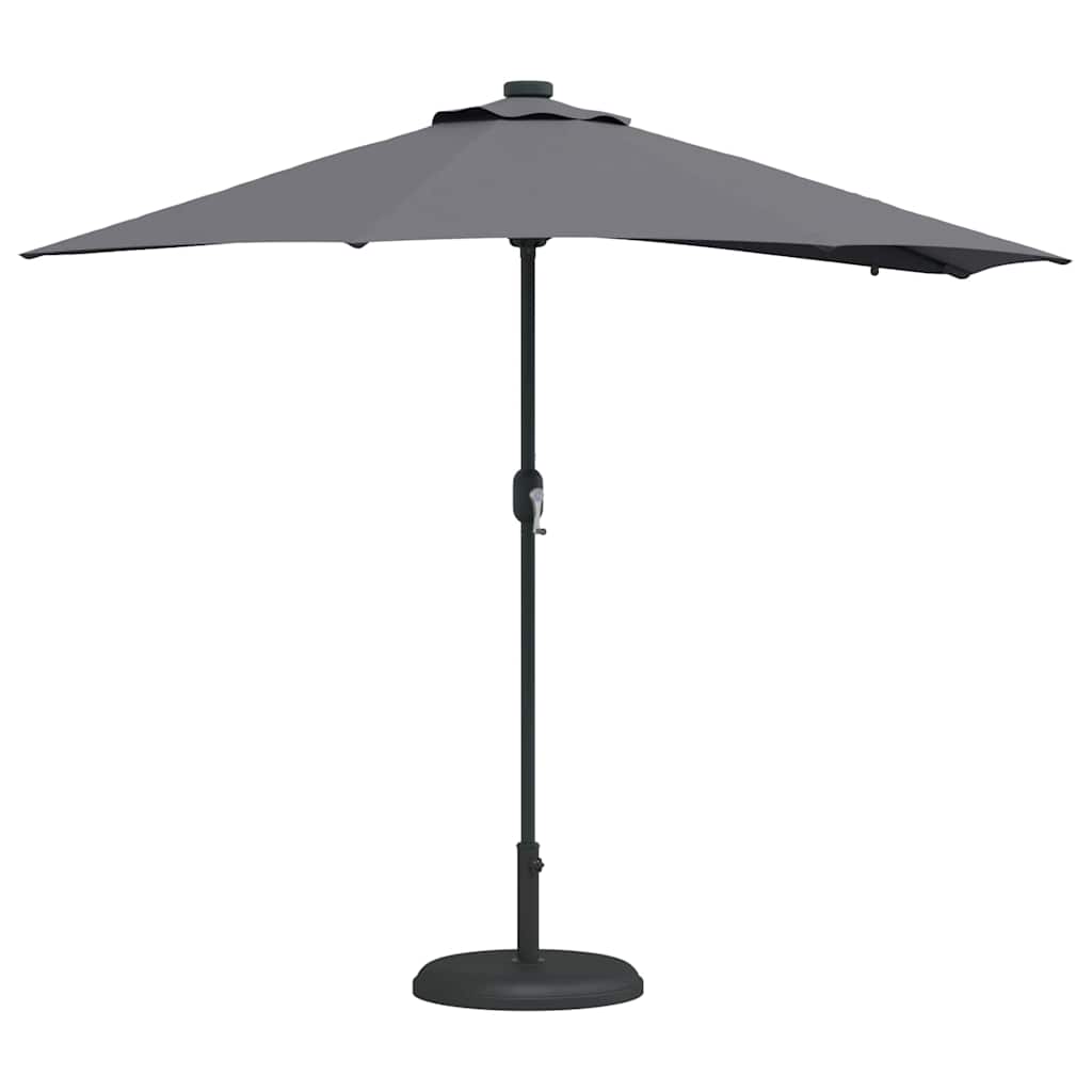 Hageparasol Antrasitt 294 x 150 x 223 cm Polyester og stål