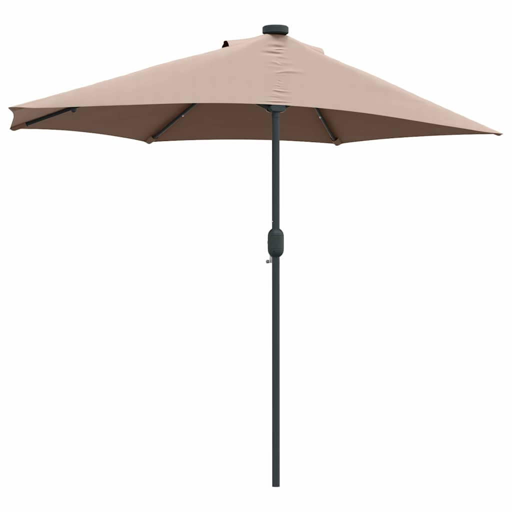 Hageparasol Gråbrun 294 x 150 x 223 cm Polyester og stål