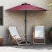 Hageparasol Bordeaux Rød 294 x 150 x 223 cm Polyester og stål