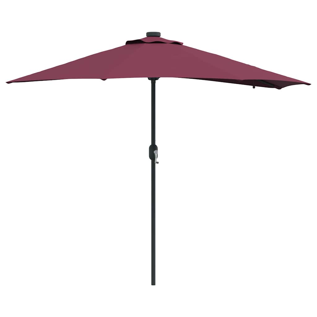 Hageparasol Bordeaux Rød 294 x 150 x 223 cm Polyester og stål