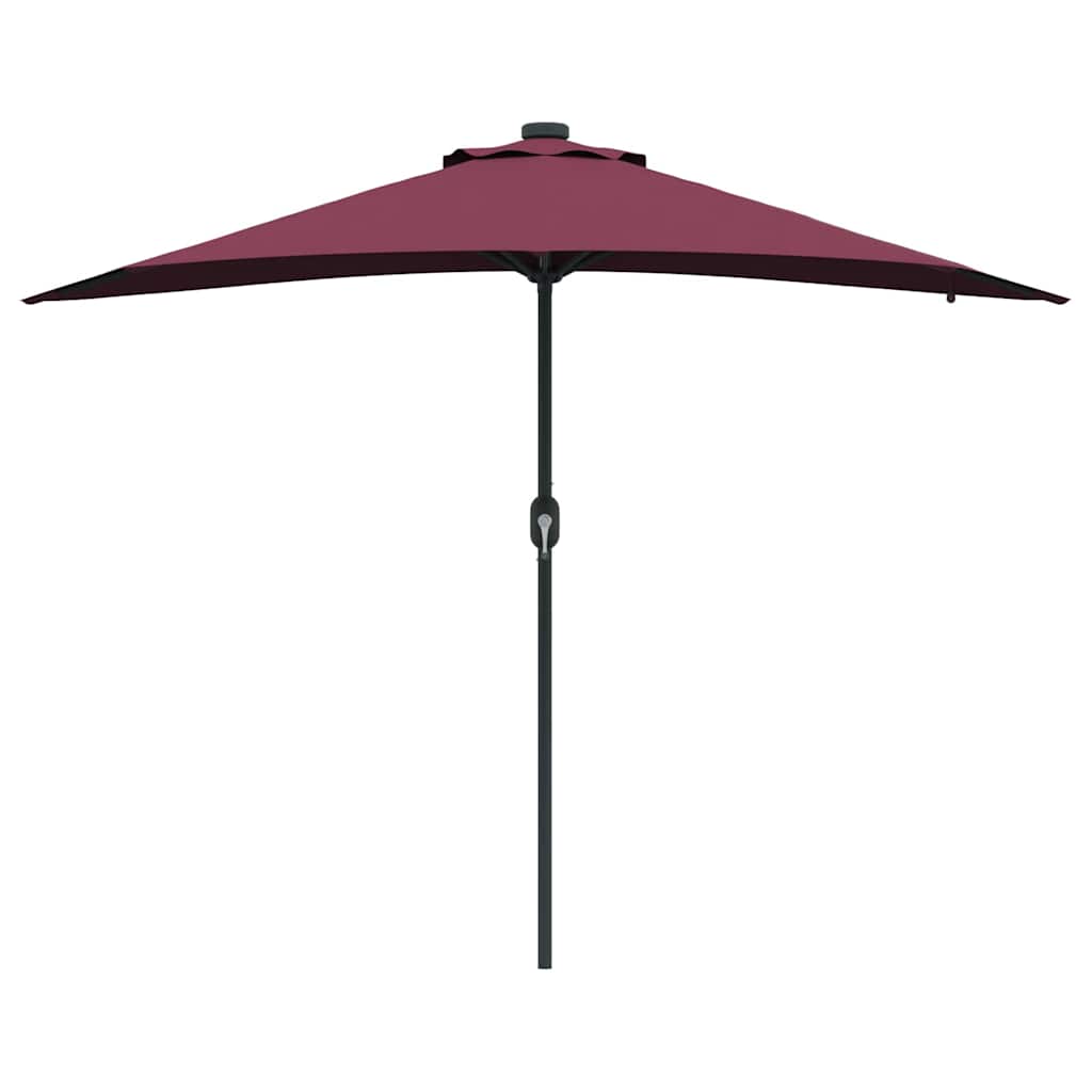Hageparasol Bordeaux Rød 294 x 150 x 223 cm Polyester og stål