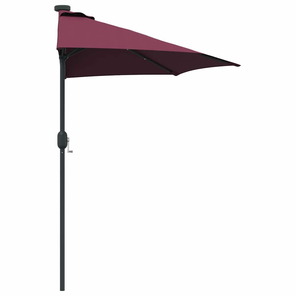 Hageparasol Bordeaux Rød 294 x 150 x 223 cm Polyester og stål