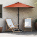Hageparasol Terrakotta 294 x 150 x 223 cm Polyester og stål