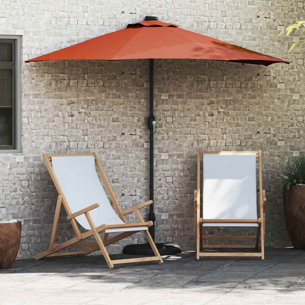 Hageparasol Terrakotta 294 x 150 x 223 cm Polyester og stål