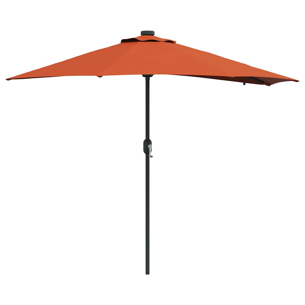 Hageparasol Terrakotta 294 x 150 x 223 cm Polyester og stål