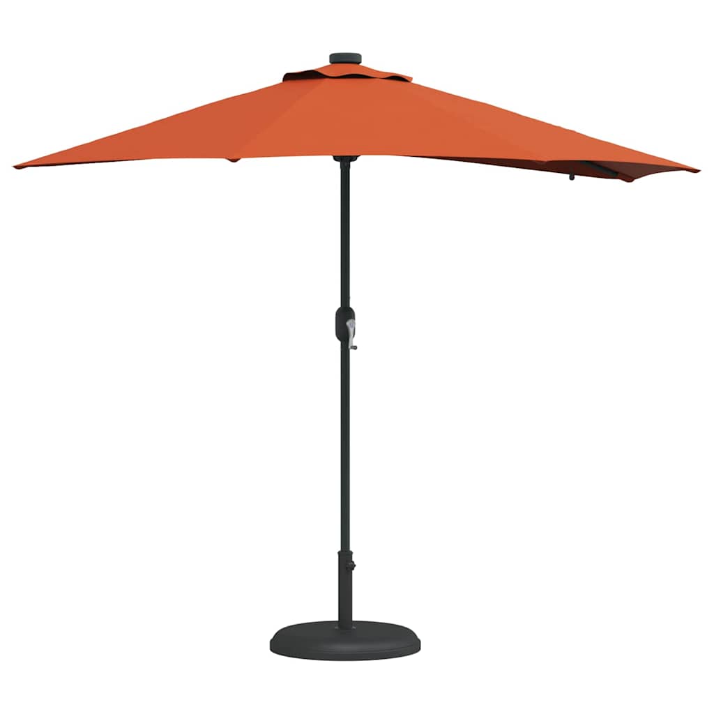 Hageparasol Terrakotta 294 x 150 x 223 cm Polyester og stål