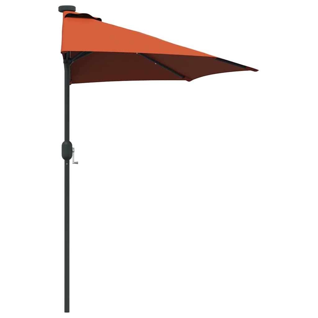 Hageparasol Terrakotta 294 x 150 x 223 cm Polyester og stål