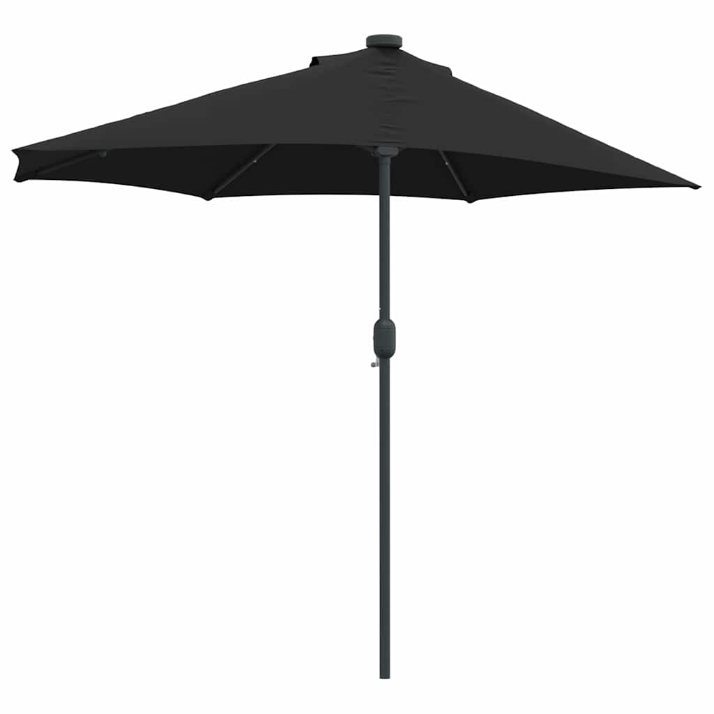 Hageparasol Svart 294 x 150 x 223 cm Polyester og stål