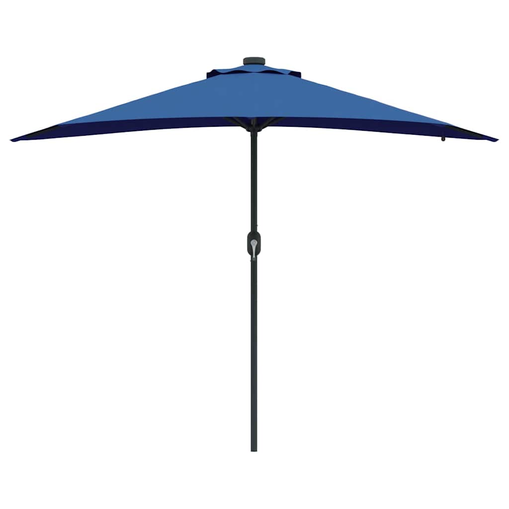Hageparasol 294 x 150 x 223 cm Polyester og stål Azurblå