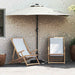 Hageparasol sand 294 x 150 x 224 cm Polyester og stål